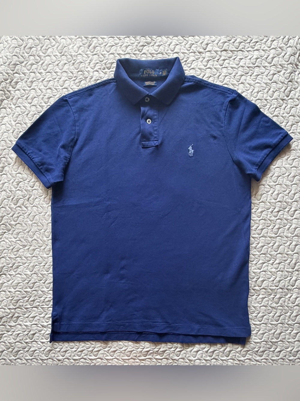 Polo Ralph Lauren Men’s M Custom Slim Fit Stretch Mesh Polo Shirt Royal Blue